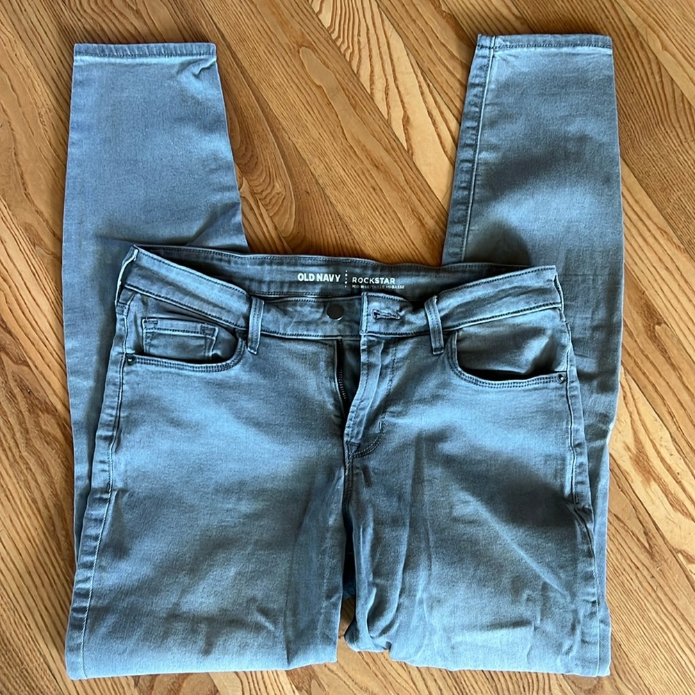 Old Navy Grey Rockstar Jeans
